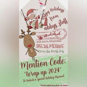 Holiday Discount!! To Unlock Mention Code “Wrap up 2024” in your listing comment